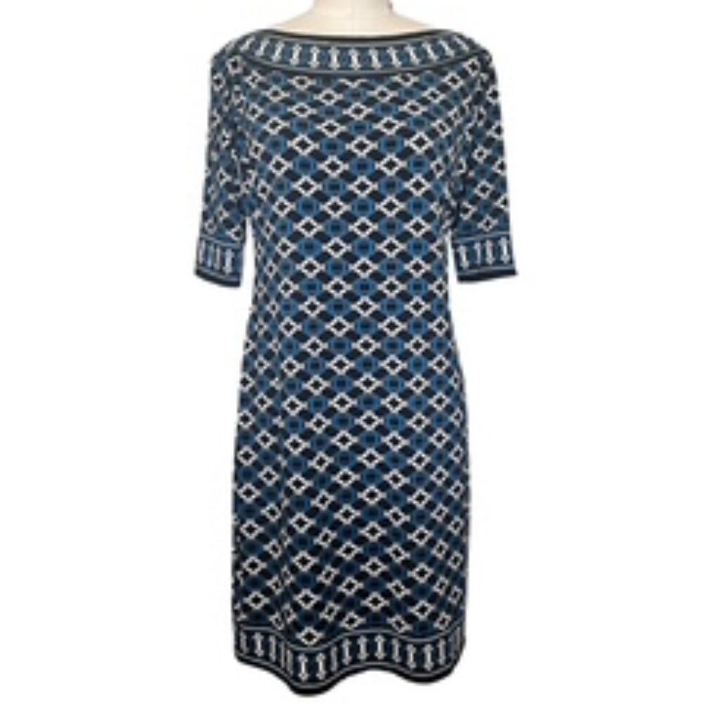 Max Studio Geometric Print Stretch Dress - Size M